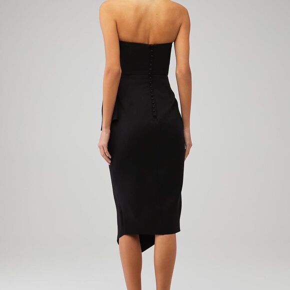 NWT Elliat MADILYN midi cascade Ruffle Strapless Cocktail Dress size medium - Picture 3 of 15